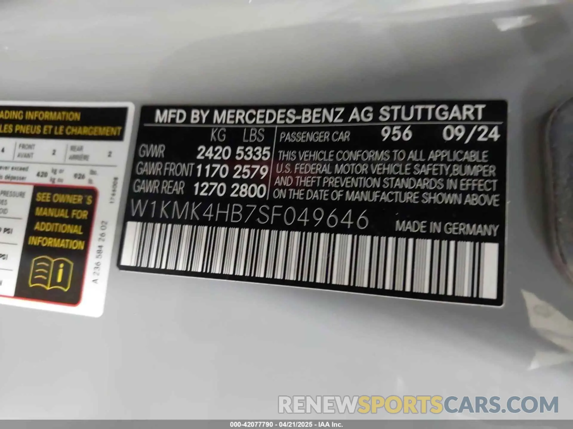 9 Photograph of a damaged car W1KMK4HB7SF049646 MERCEDES-BENZ CLE 300 2025