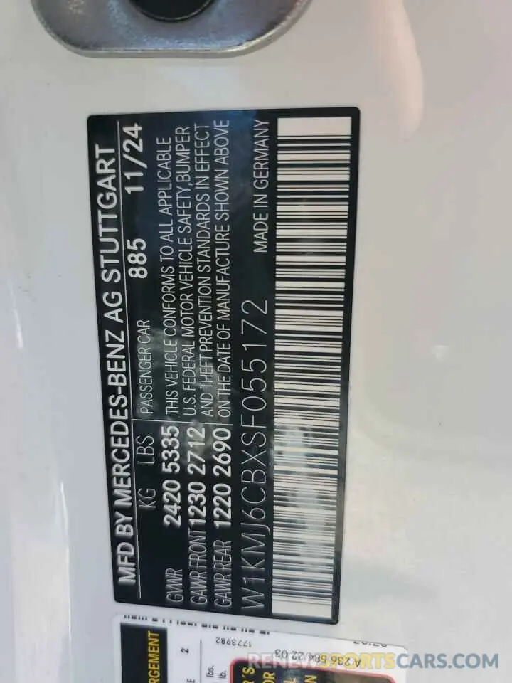 12 Photograph of a damaged car W1KMJ6CBXSF055172 MERCEDES-BENZ CLE AMG 53 2025