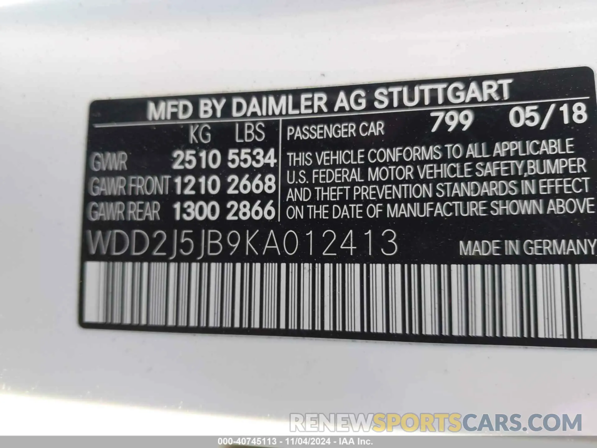 9 Photograph of a damaged car WDD2J5JB9KA012413 MERCEDES-BENZ CLS 450 2019