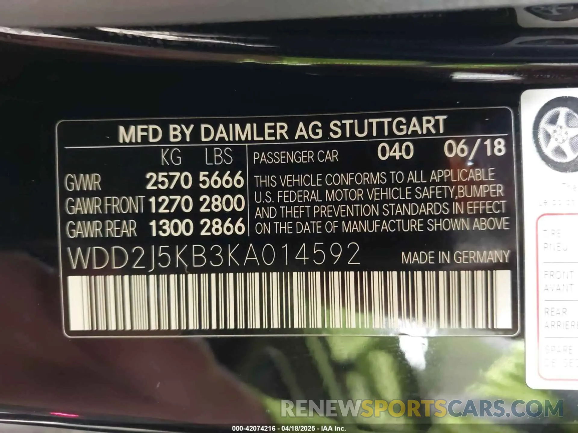 9 Photograph of a damaged car WDD2J5KB3KA014592 MERCEDES-BENZ CLS 450 2019