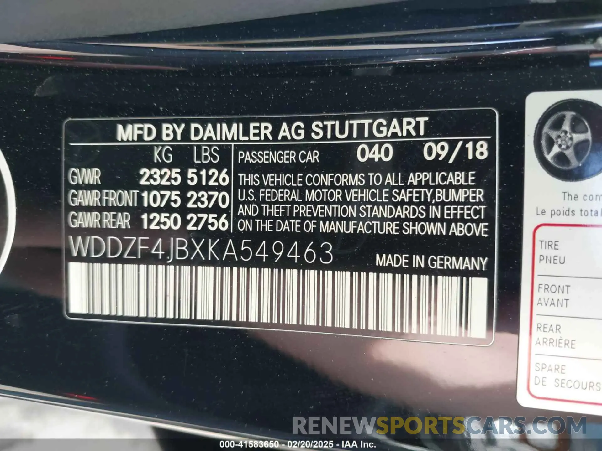 9 Photograph of a damaged car WDDZF4JBXKA549463 MERCEDES-BENZ E 300 2019