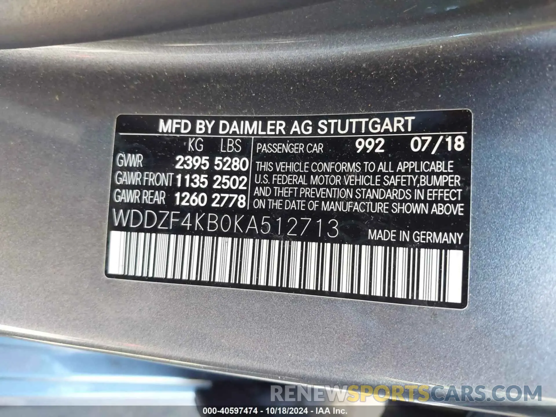 9 Photograph of a damaged car WDDZF4KB0KA512713 MERCEDES-BENZ E 300 2019