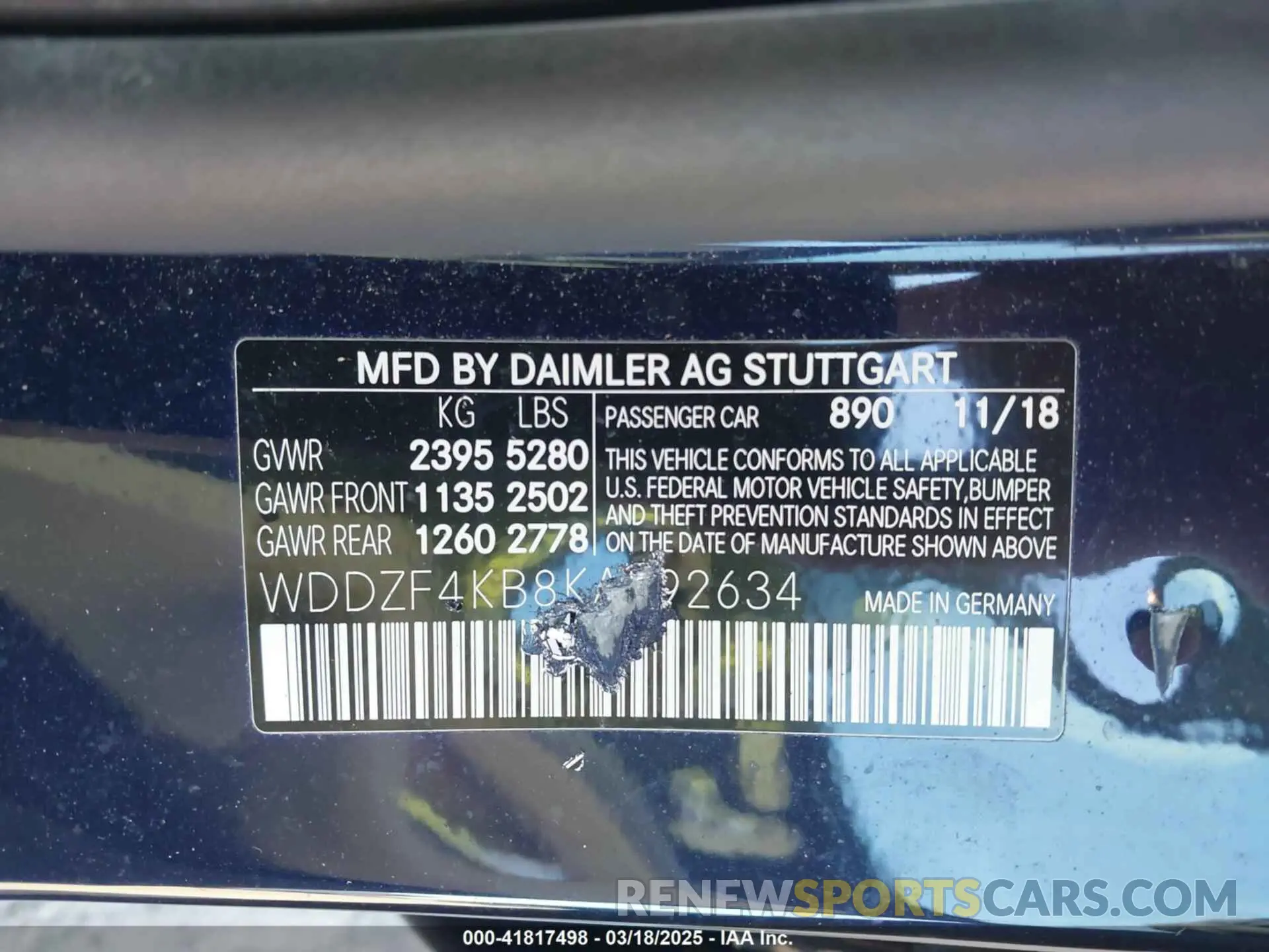 9 Photograph of a damaged car WDDZF4KB8KA592634 MERCEDES-BENZ E 300 2019