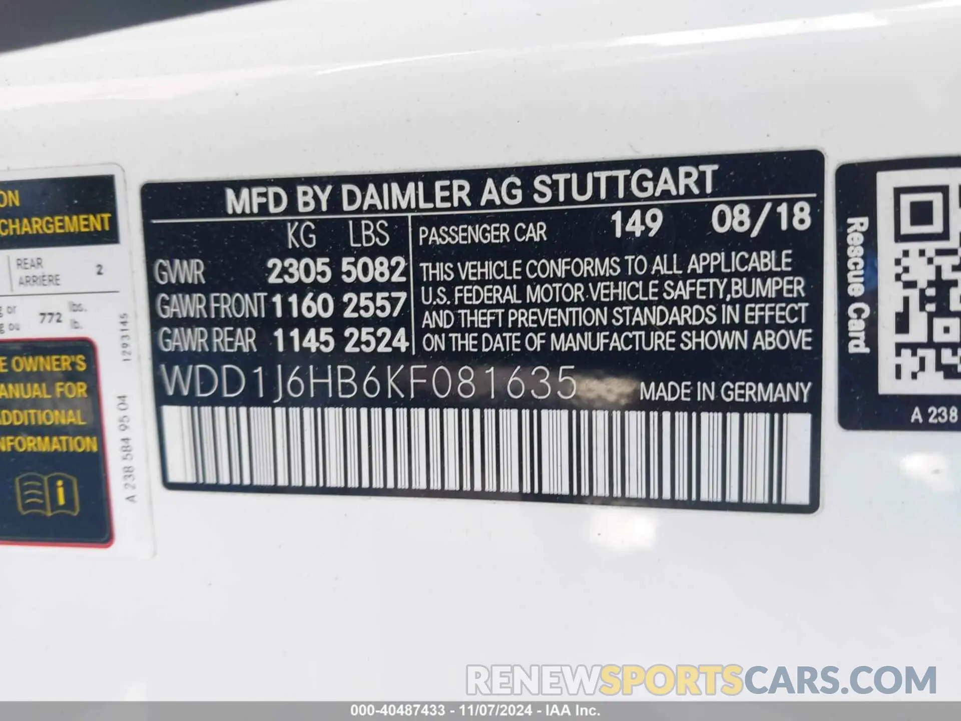 9 Photograph of a damaged car WDD1J6HB6KF081635 MERCEDES-BENZ E 450 2019