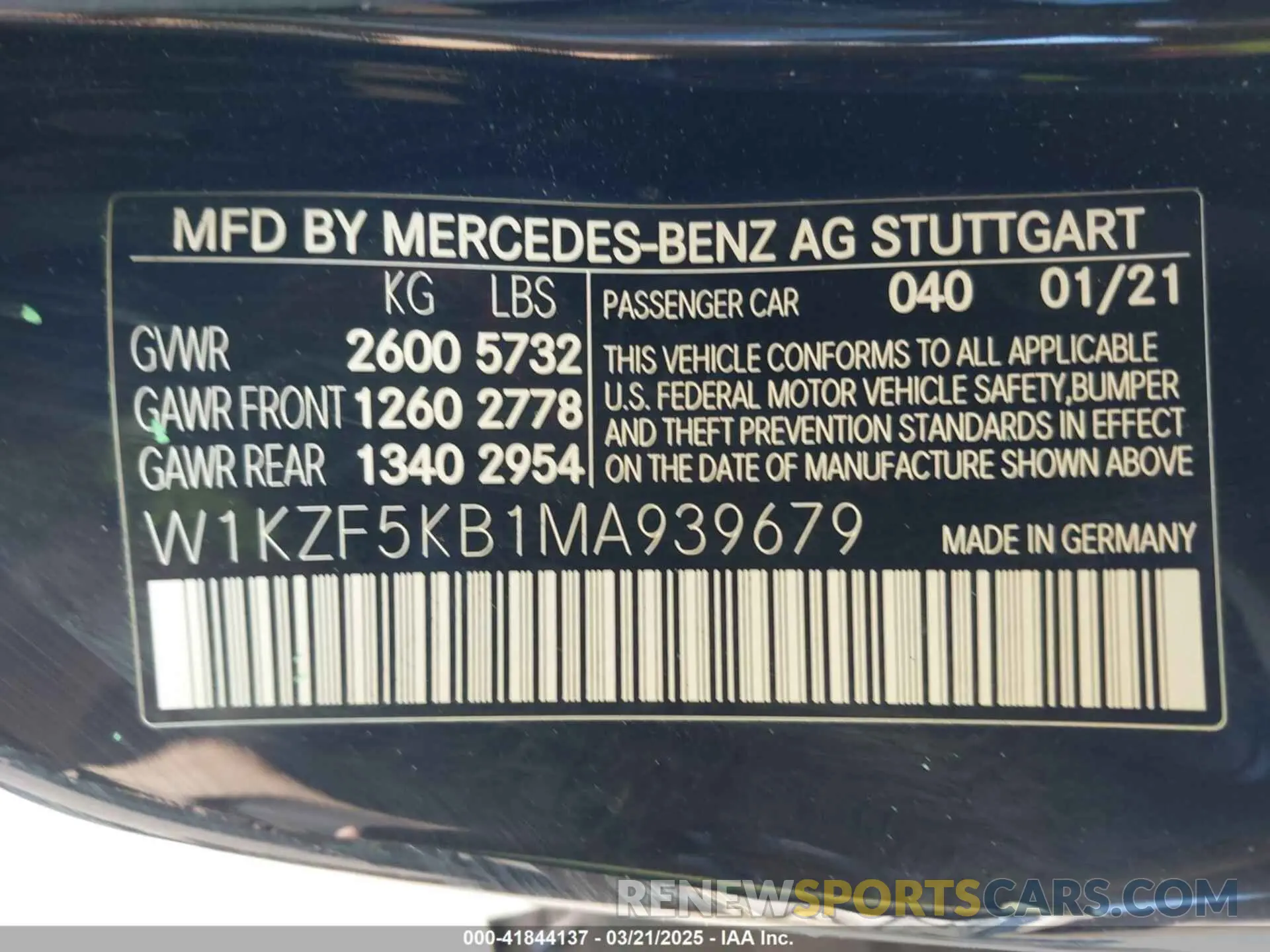 9 Photograph of a damaged car W1KZF5KB1MA939679 MERCEDES-BENZ E 450 2021