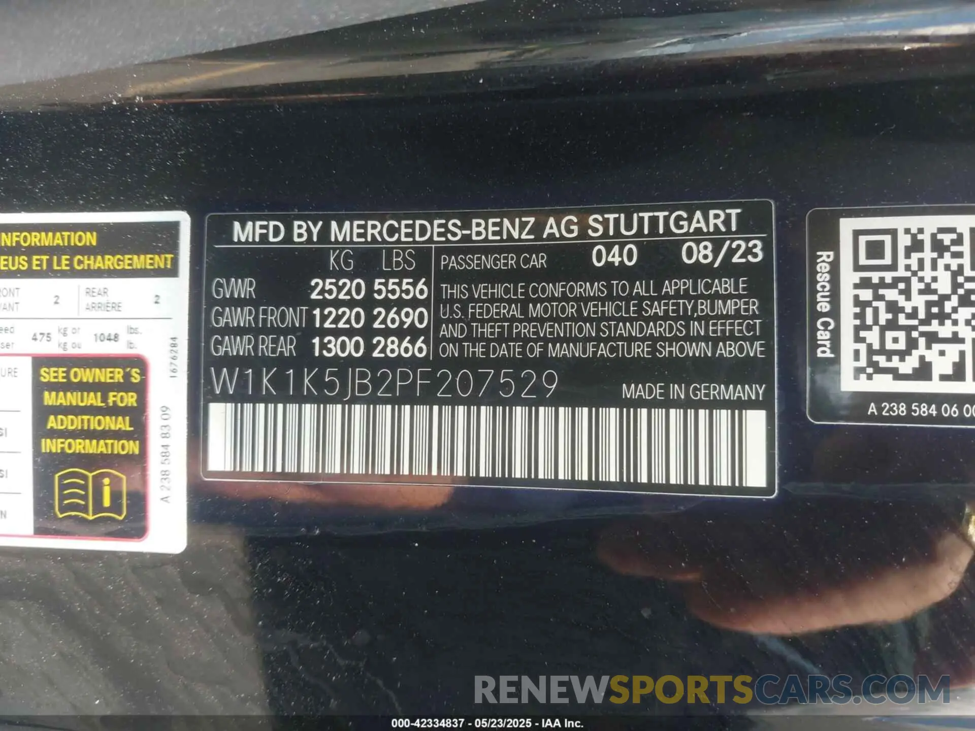 9 Photograph of a damaged car W1K1K5JB2PF207529 MERCEDES-BENZ E 450 2023
