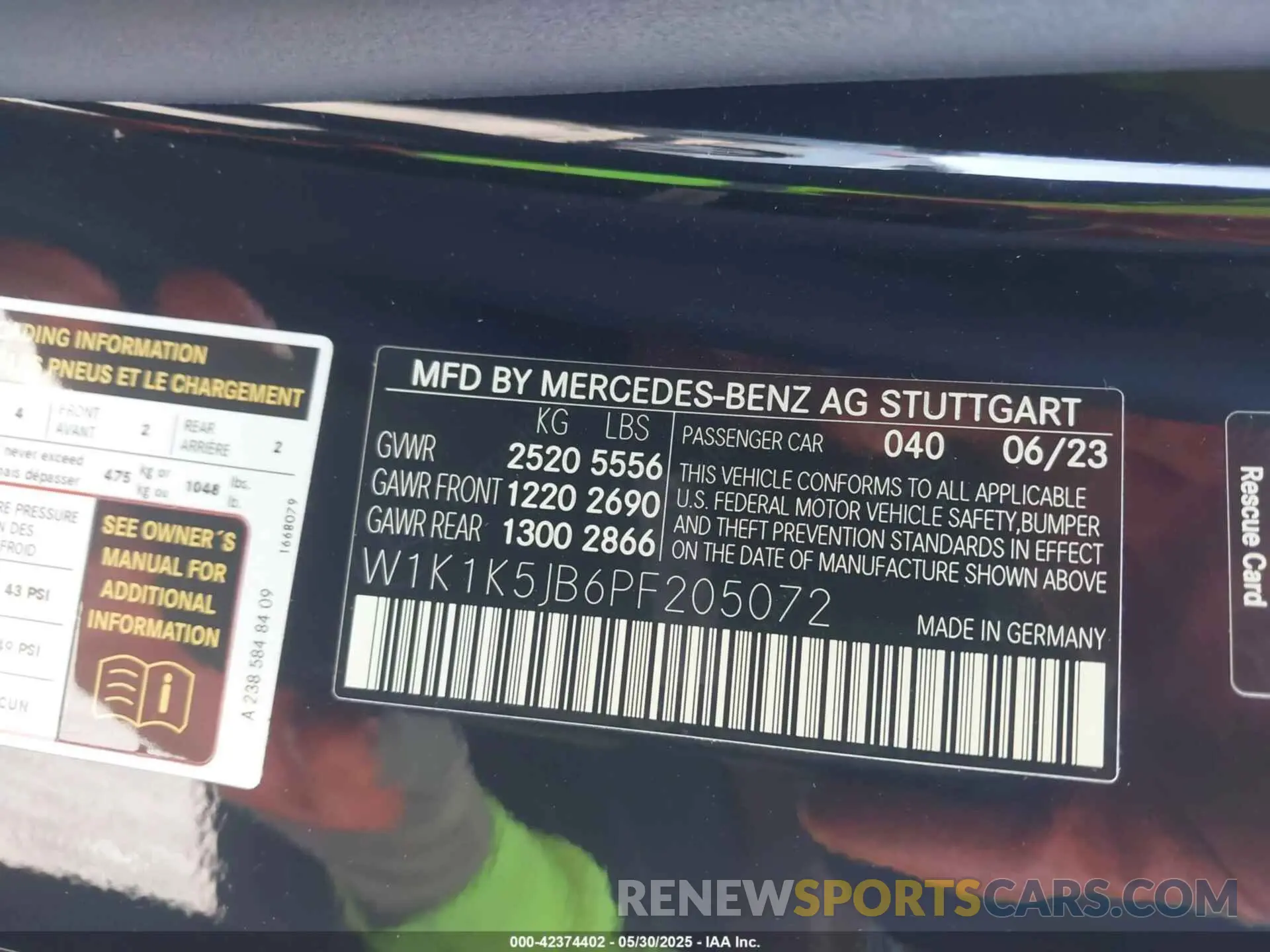 9 Photograph of a damaged car W1K1K5JB6PF205072 MERCEDES-BENZ E 450 2023