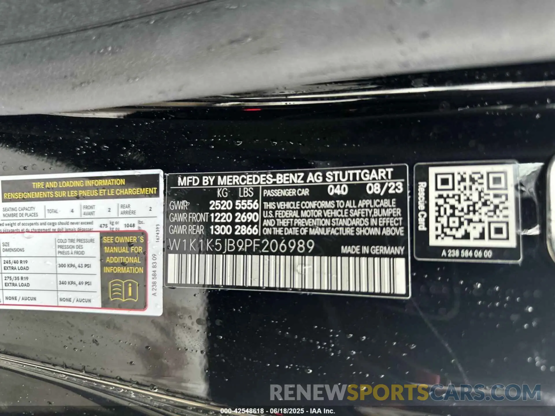 8 Photograph of a damaged car W1K1K5JB9PF206989 MERCEDES-BENZ E 450 2023