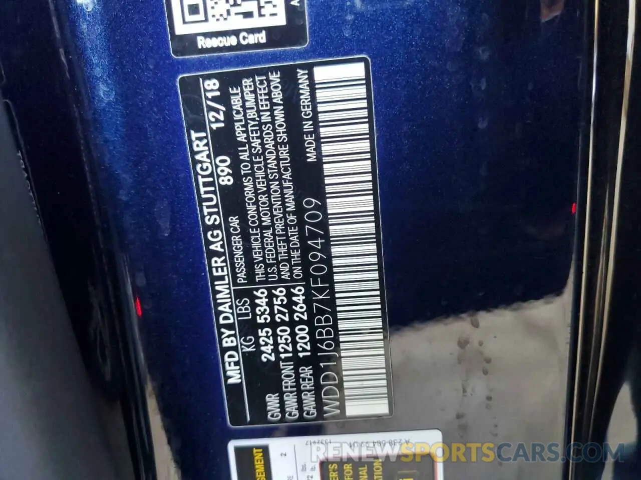 14 Photograph of a damaged car WDD1J6BB7KF094709 MERCEDES-BENZ E-CLASS 2019