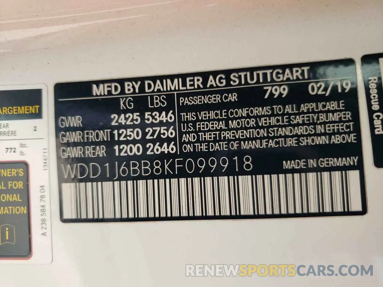 13 Photograph of a damaged car WDD1J6BB8KF099918 MERCEDES-BENZ E-CLASS 2019