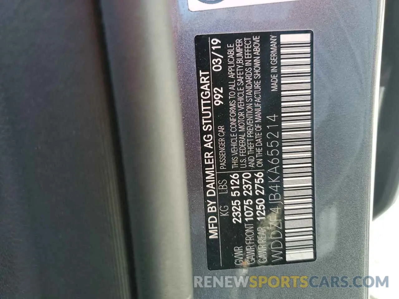 13 Photograph of a damaged car WDDZF4JB4KA655214 MERCEDES-BENZ E-CLASS 2019