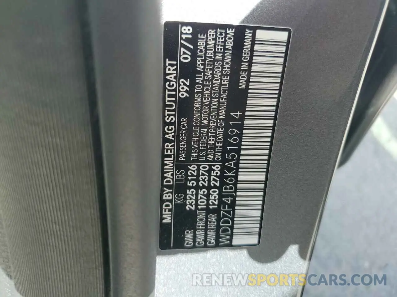 12 Photograph of a damaged car WDDZF4JB6KA516914 MERCEDES-BENZ E-CLASS 2019