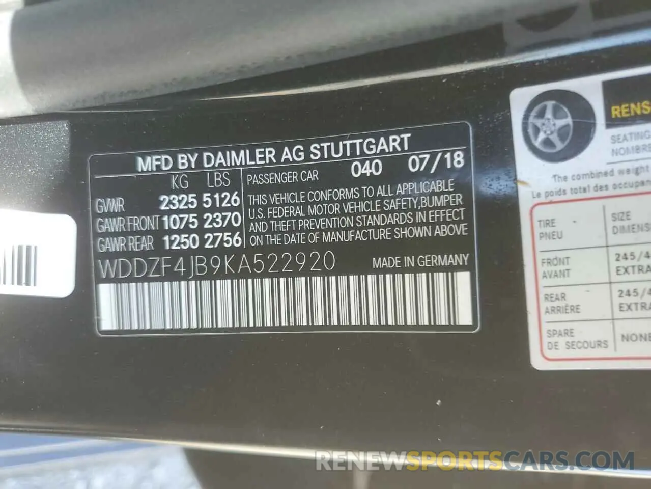 15 Photograph of a damaged car WDDZF4JB9KA522920 MERCEDES-BENZ E-CLASS 2019