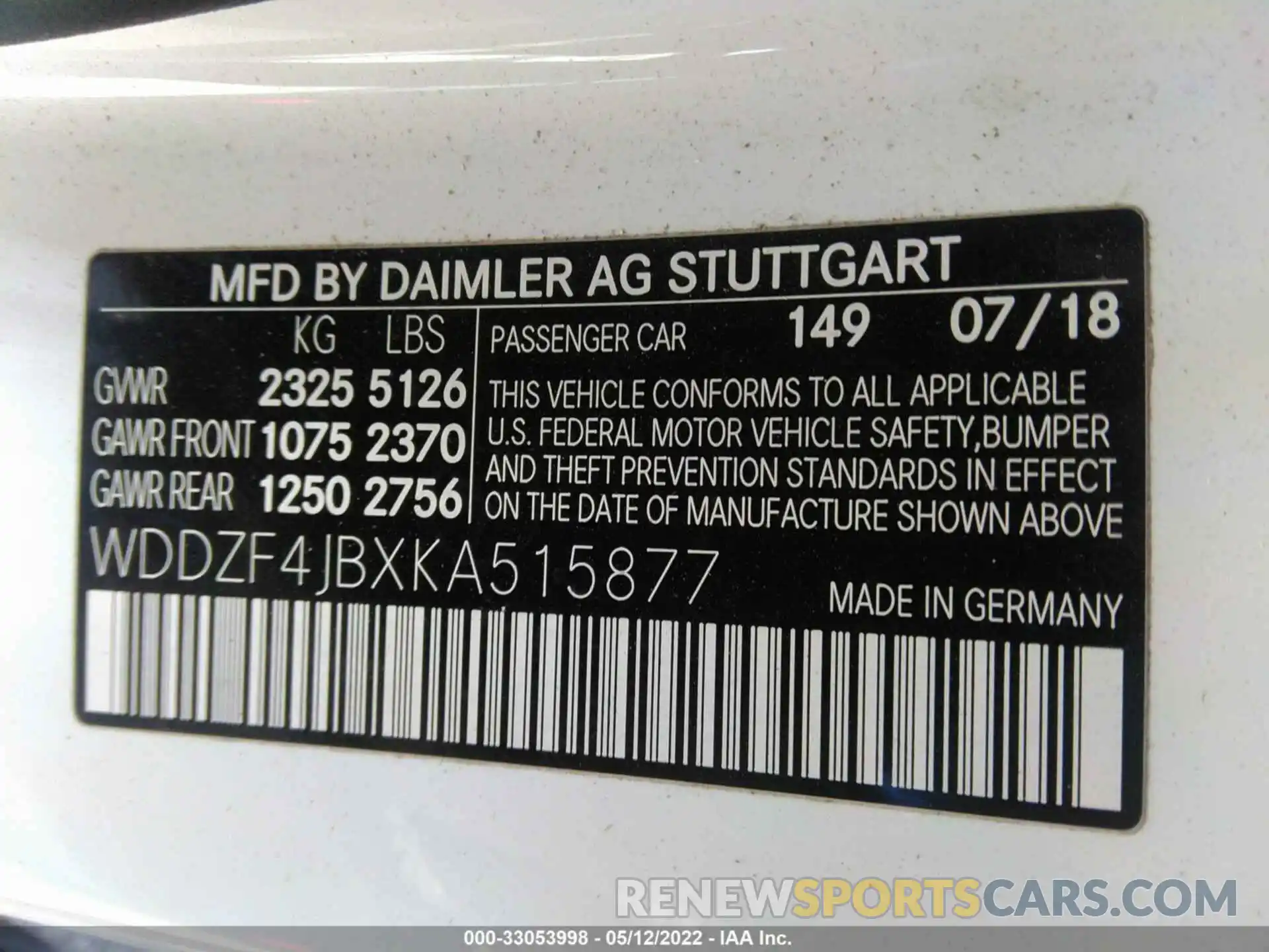 9 Photograph of a damaged car WDDZF4JBXKA515877 MERCEDES-BENZ E-CLASS 2019