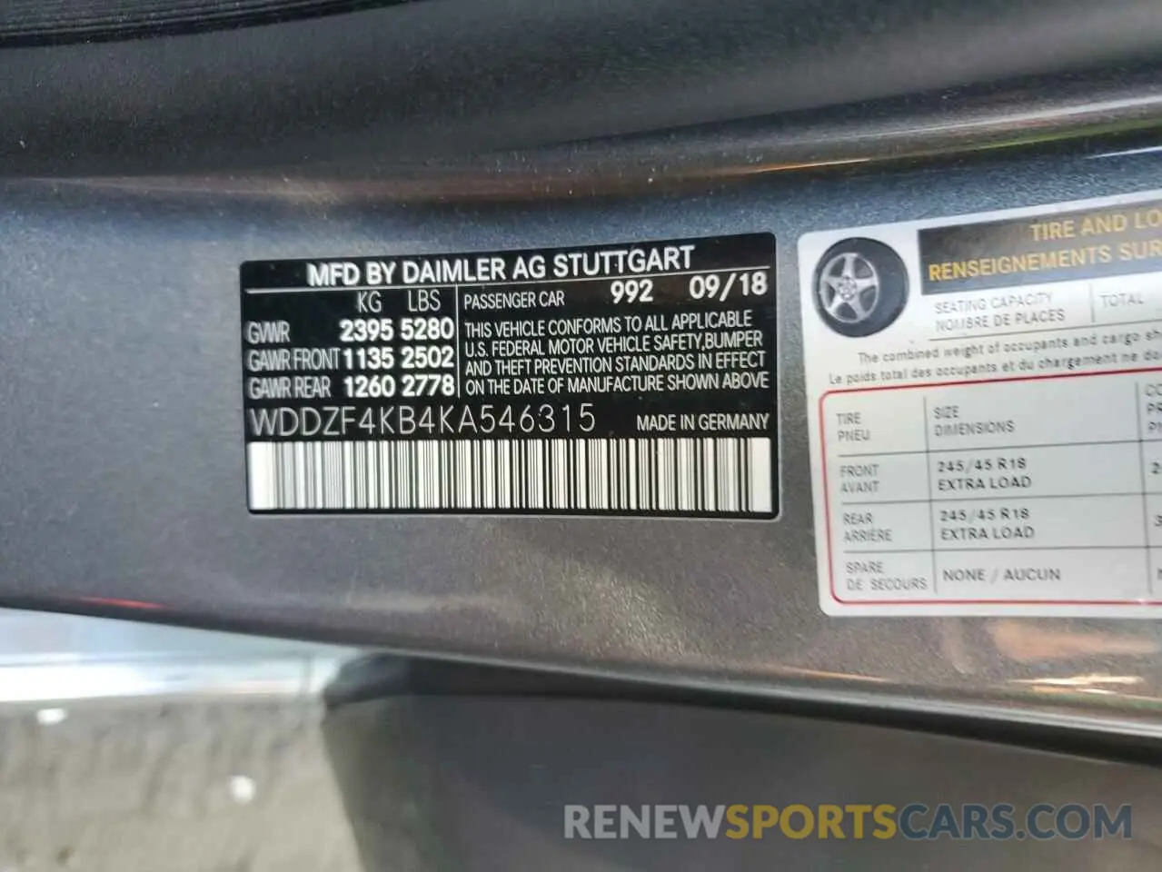 13 Photograph of a damaged car WDDZF4KB4KA546315 MERCEDES-BENZ E-CLASS 2019