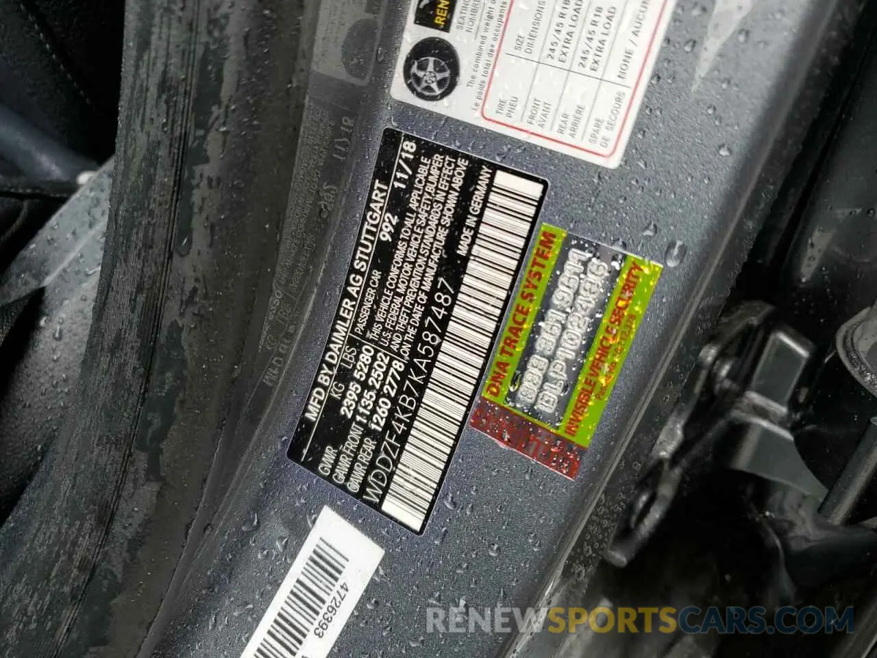12 Photograph of a damaged car WDDZF4KB7KA587487 MERCEDES-BENZ E-CLASS 2019