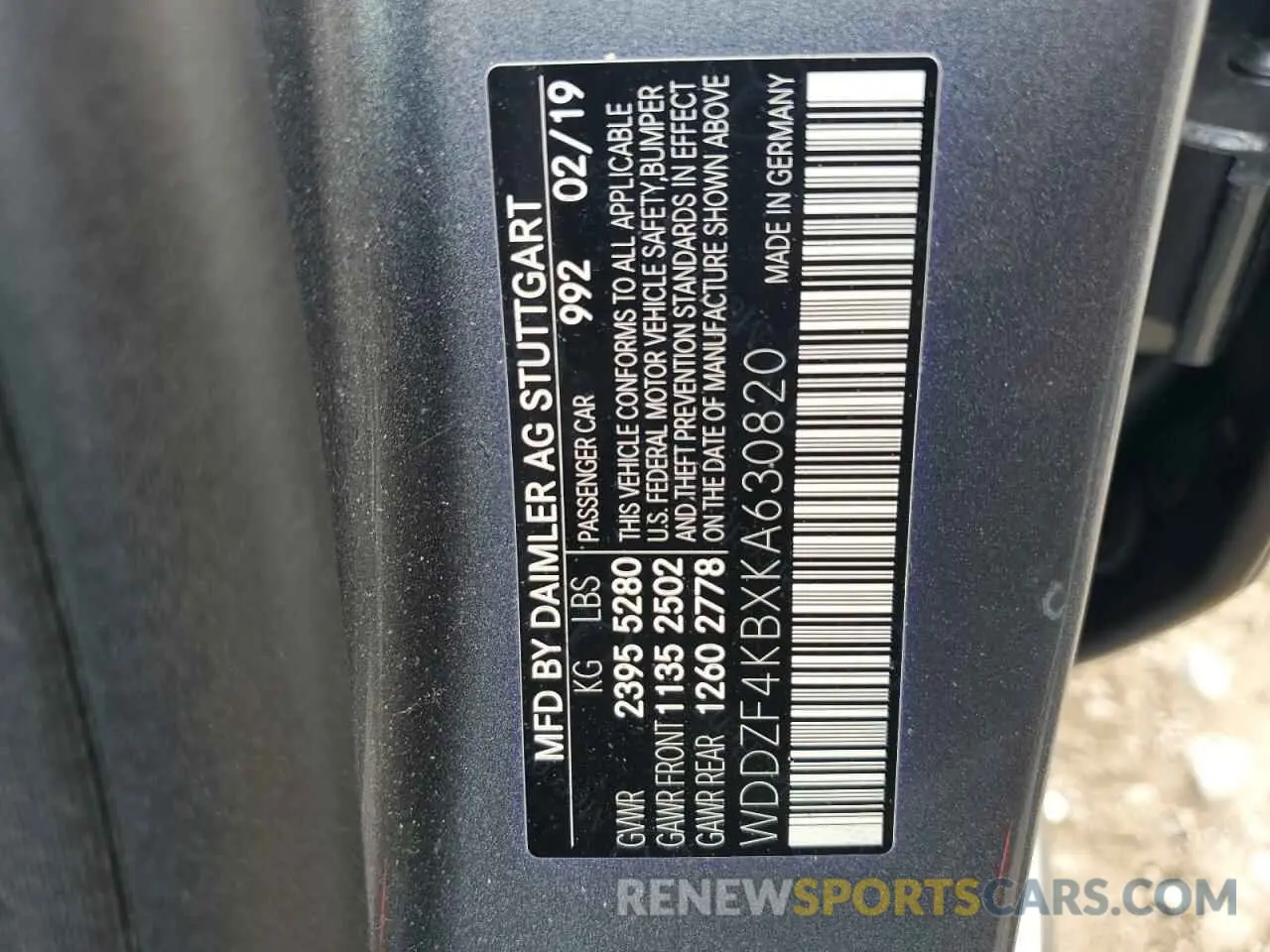 13 Photograph of a damaged car WDDZF4KBXKA630820 MERCEDES-BENZ E-CLASS 2019