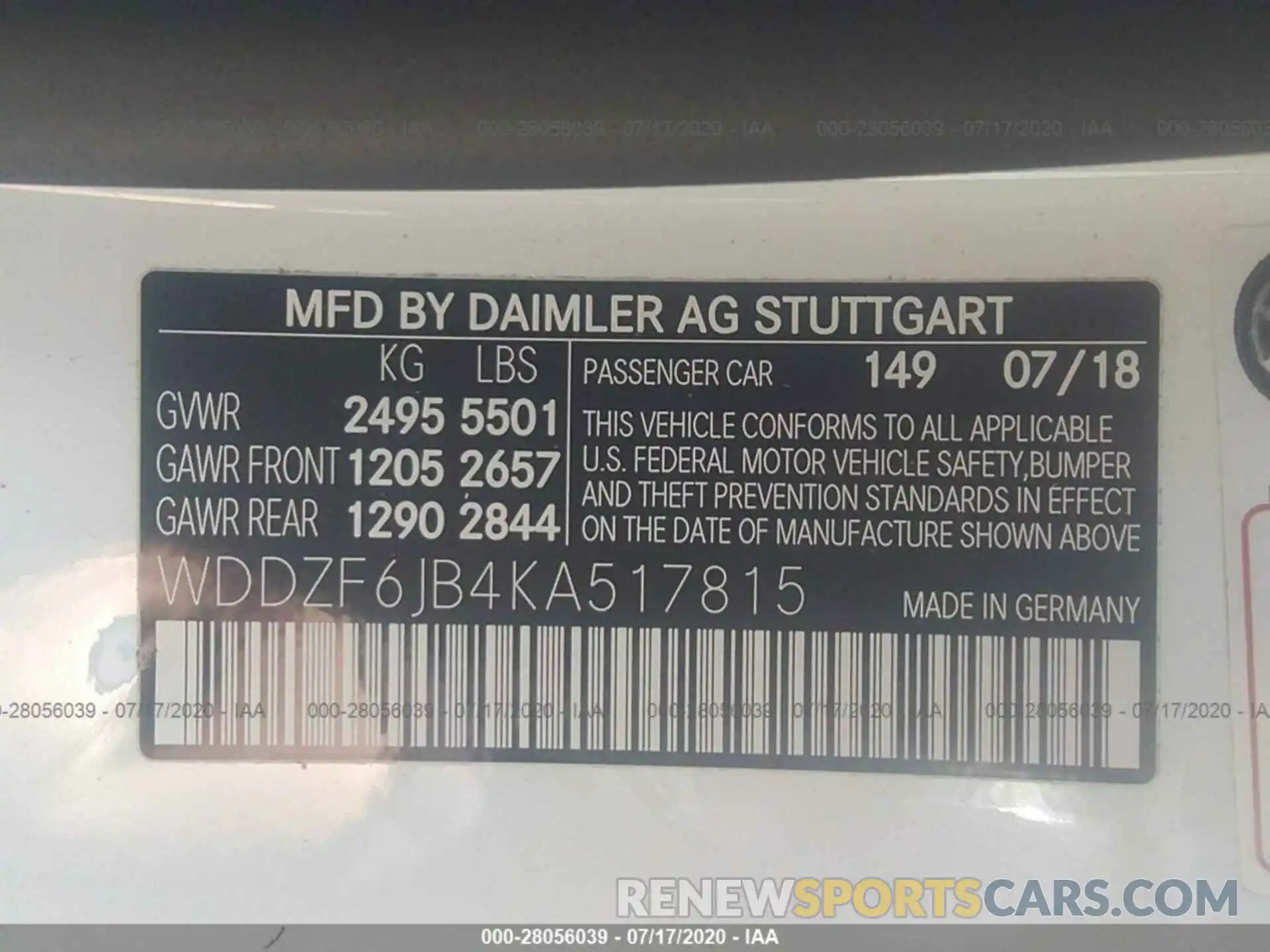 9 Photograph of a damaged car WDDZF6JB4KA517815 MERCEDES-BENZ E-CLASS 2019