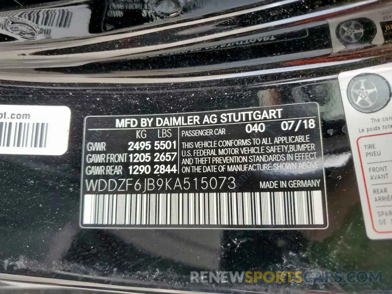 13 Photograph of a damaged car WDDZF6JB9KA515073 MERCEDES-BENZ E-CLASS 2019