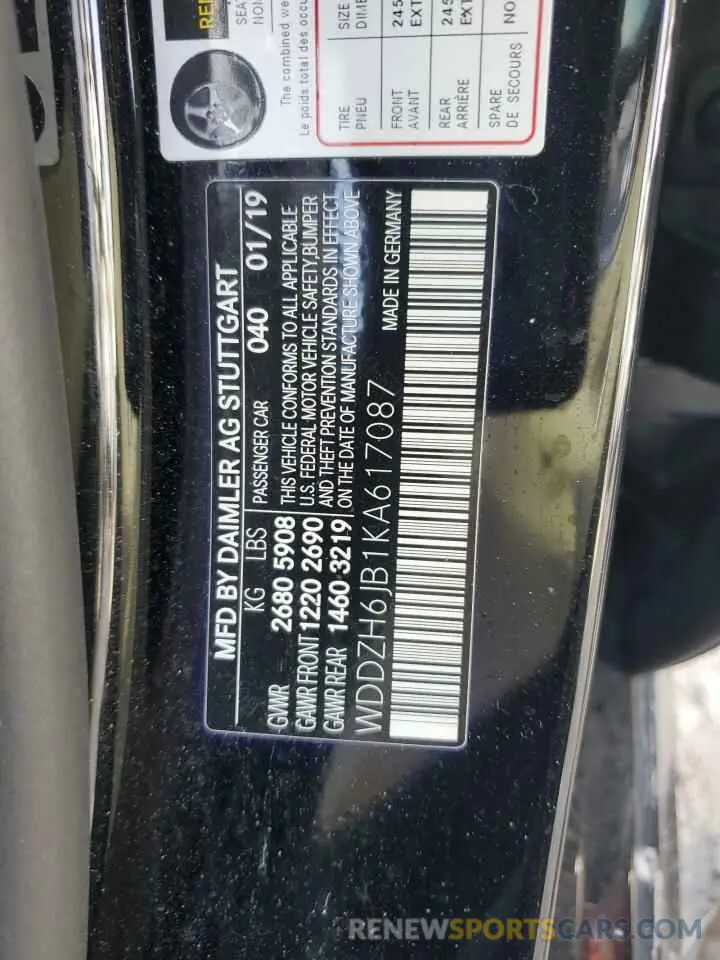 13 Photograph of a damaged car WDDZH6JB1KA617087 MERCEDES-BENZ E-CLASS 2019