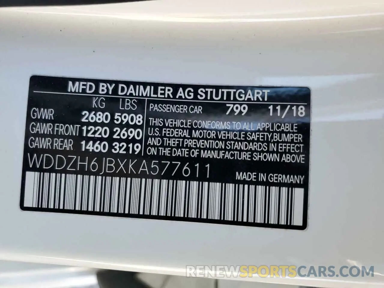 12 Photograph of a damaged car WDDZH6JBXKA577611 MERCEDES-BENZ E-CLASS 2019