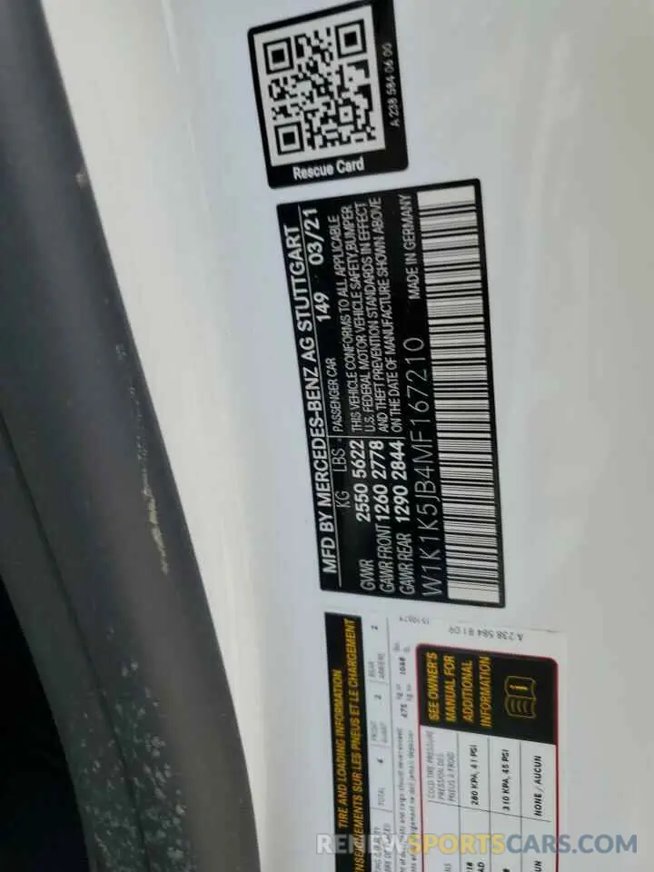 12 Photograph of a damaged car W1K1K5JB4MF167210 MERCEDES-BENZ E-CLASS 2021
