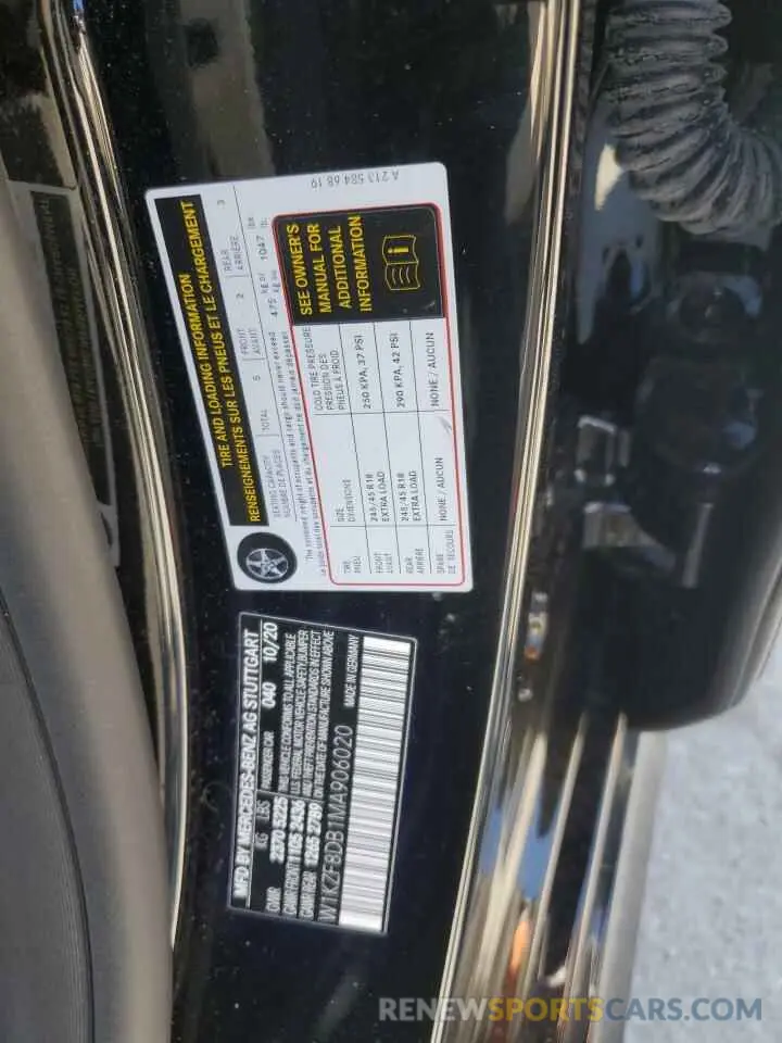 13 Photograph of a damaged car W1KZF8DB1MA906020 MERCEDES-BENZ E-CLASS 2021