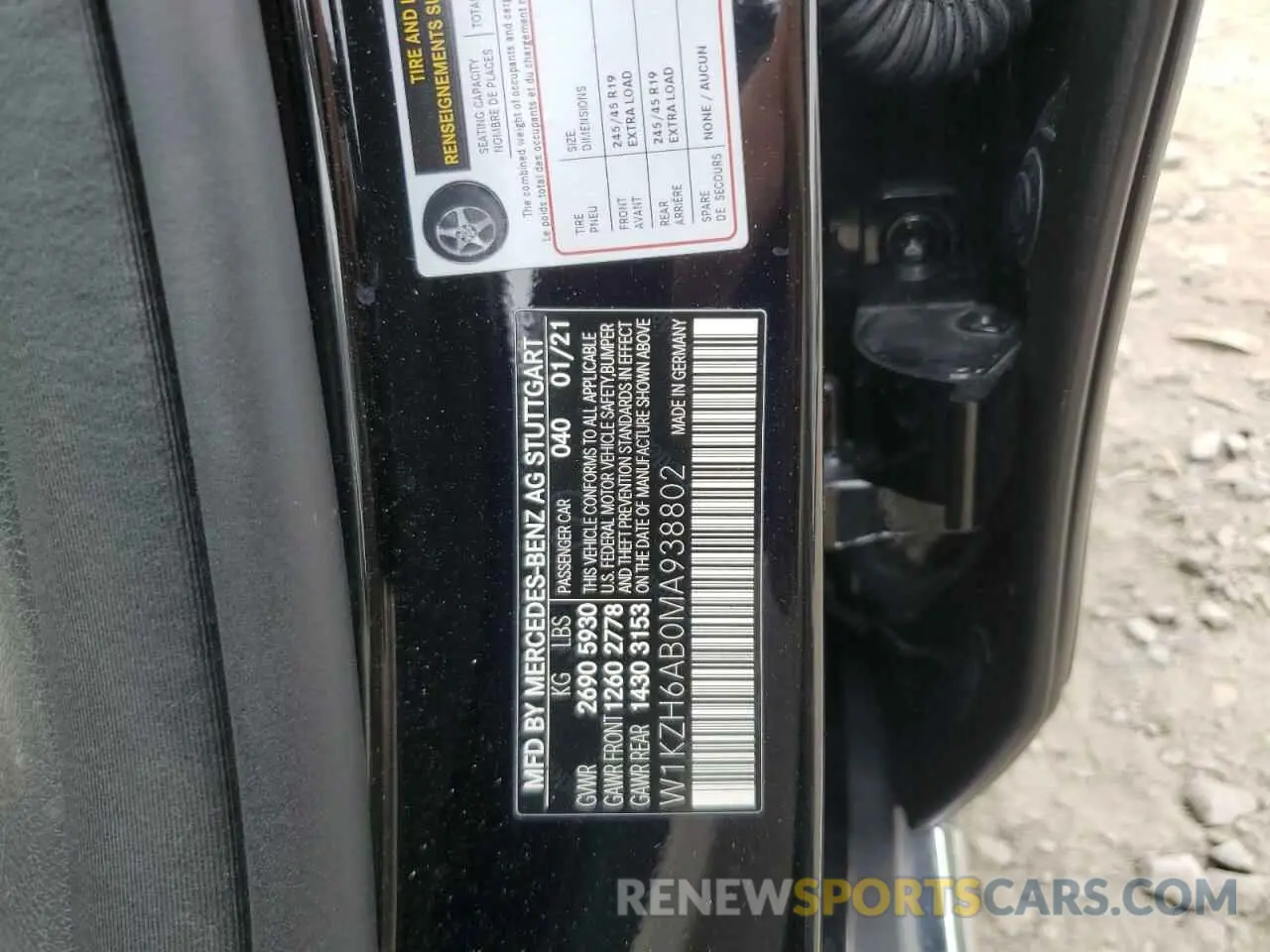 13 Photograph of a damaged car W1KZH6AB0MA938802 MERCEDES-BENZ E-CLASS 2021
