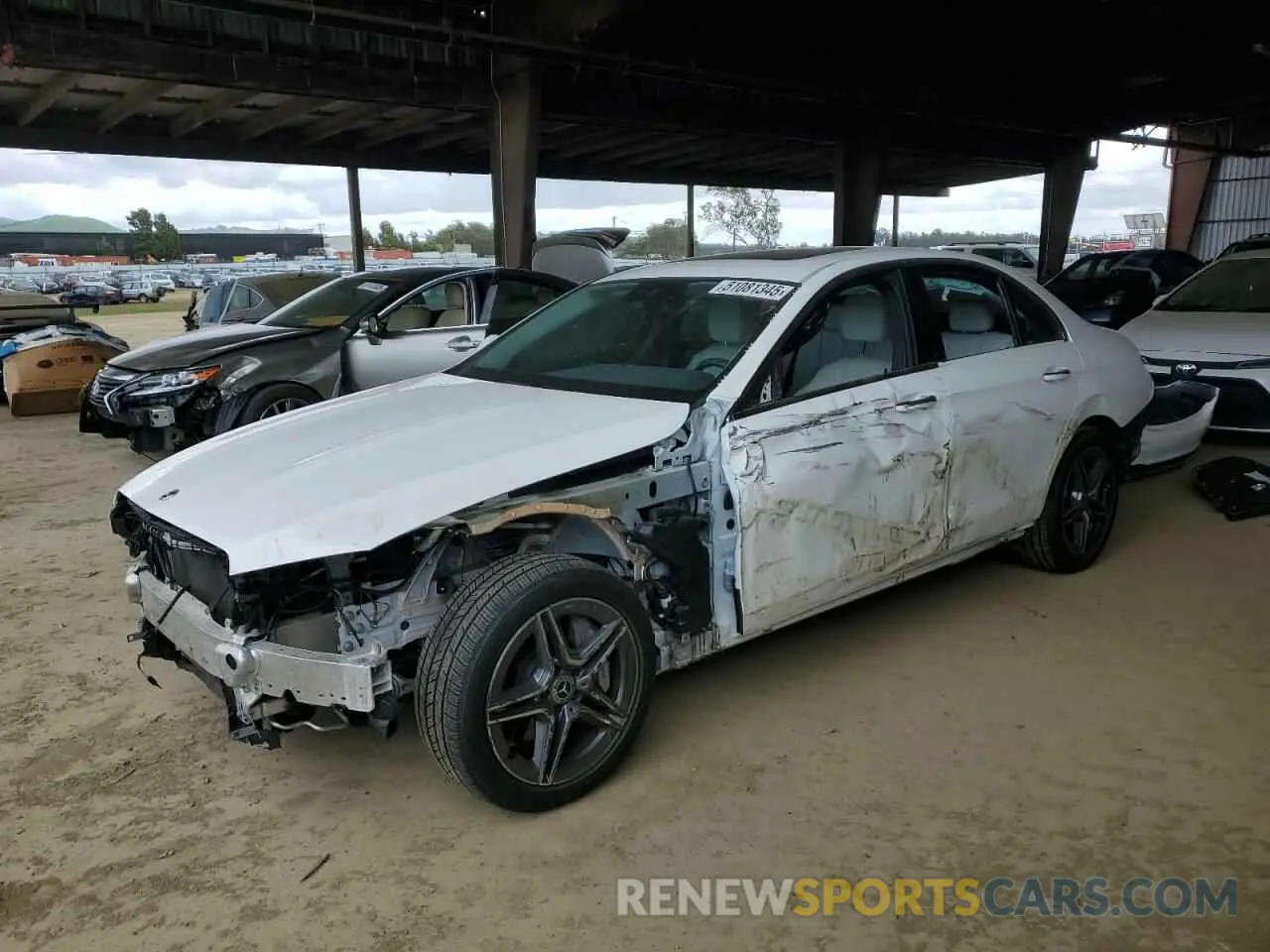 1 Photograph of a damaged car W1KZF8DB7NB050539 MERCEDES-BENZ E-CLASS 2022
