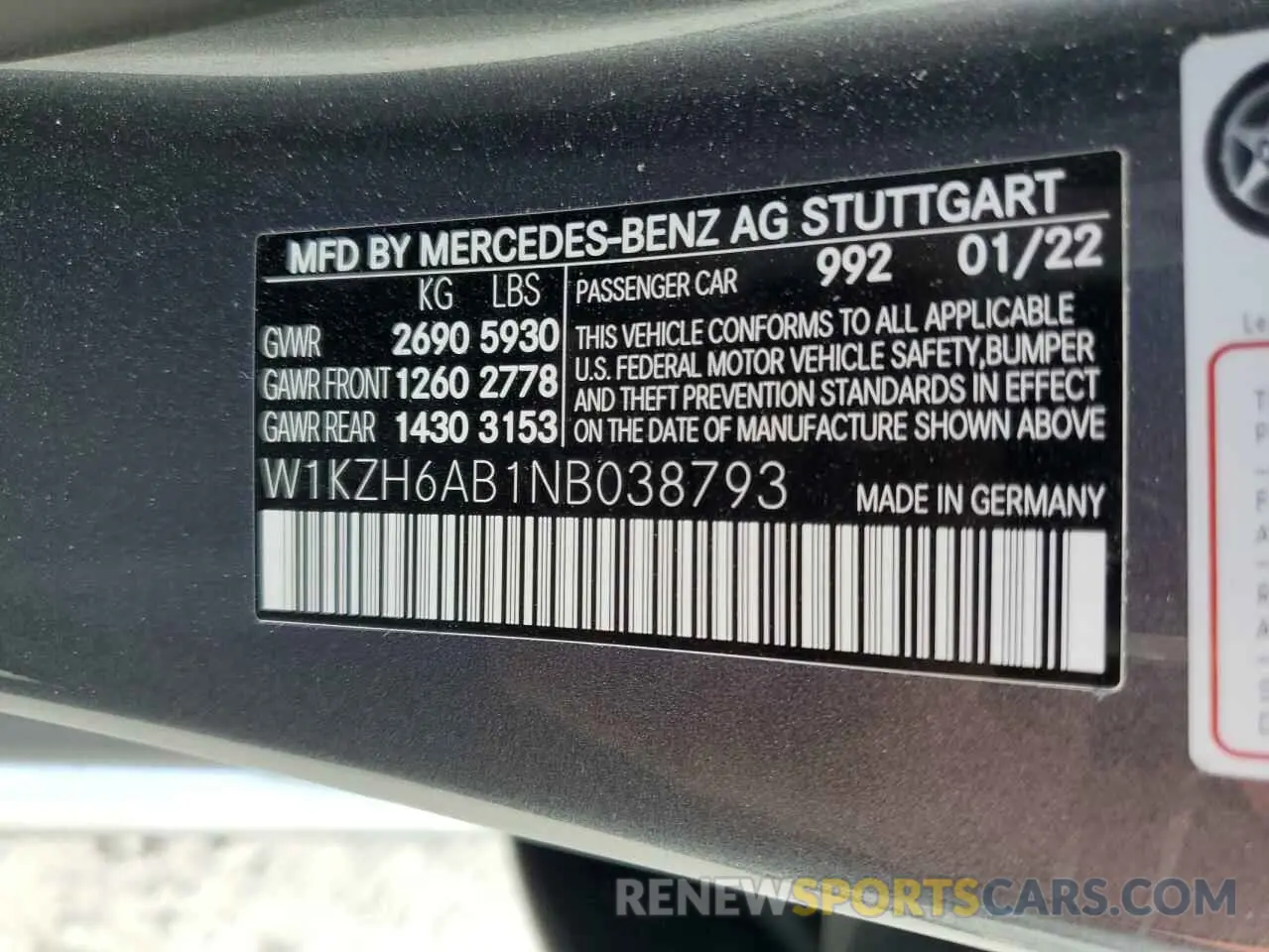 13 Photograph of a damaged car W1KZH6AB1NB038793 MERCEDES-BENZ E-CLASS 2022