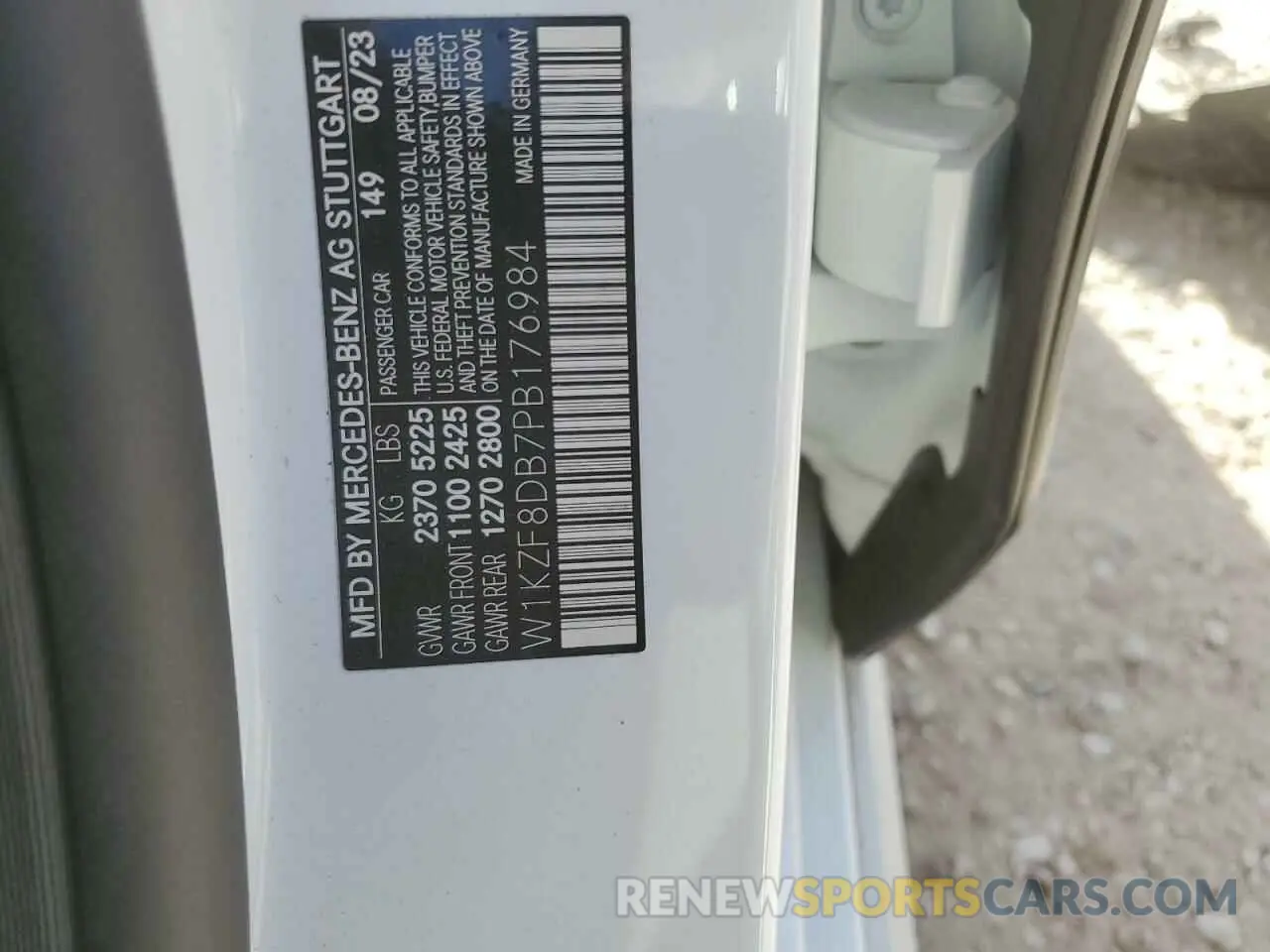 13 Photograph of a damaged car W1KZF8DB7PB176984 MERCEDES-BENZ E-CLASS 2023