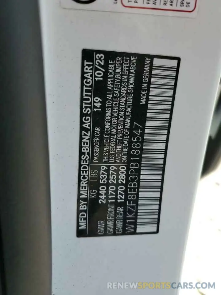 13 Photograph of a damaged car W1KZF8EB3PB188547 MERCEDES-BENZ E-CLASS 2023