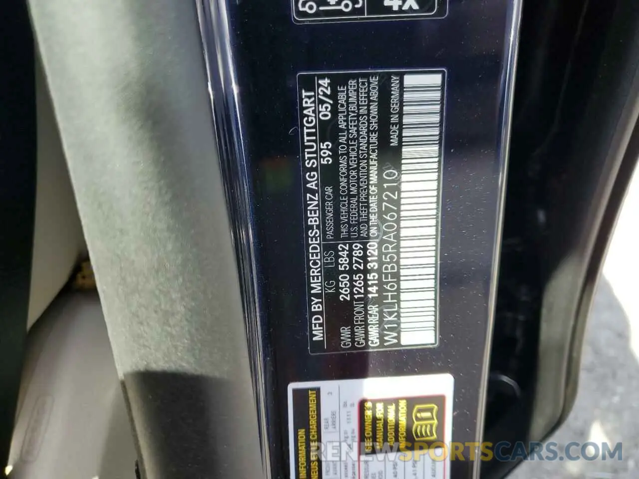 12 Photograph of a damaged car W1KLH6FB5RA067210 MERCEDES-BENZ E-CLASS 2024