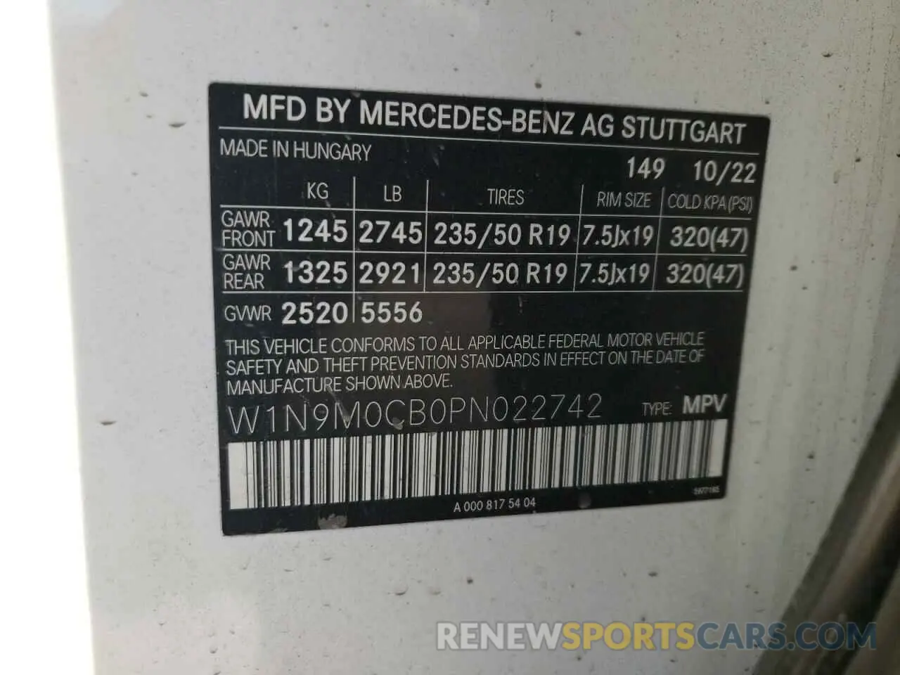 15 Photograph of a damaged car W1N9M0CB0PN022742 MERCEDES-BENZ EQB 250+ 2023