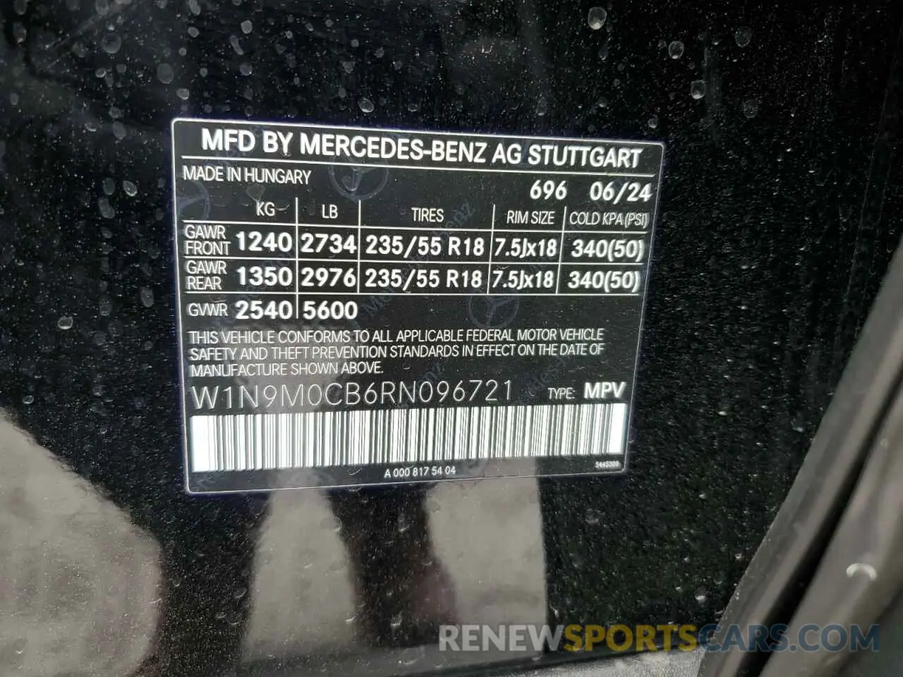 13 Photograph of a damaged car W1N9M0CB6RN096721 MERCEDES-BENZ EQB 250+ 2024
