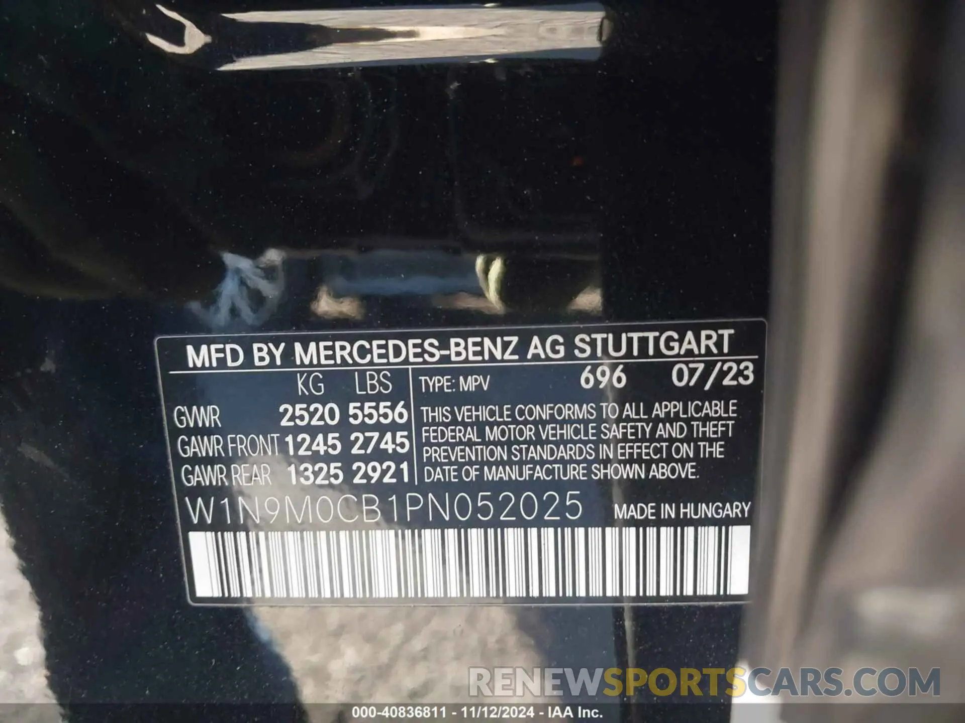 9 Photograph of a damaged car W1N9M0CB1PN052025 MERCEDES-BENZ EQB 250 SUV 2023
