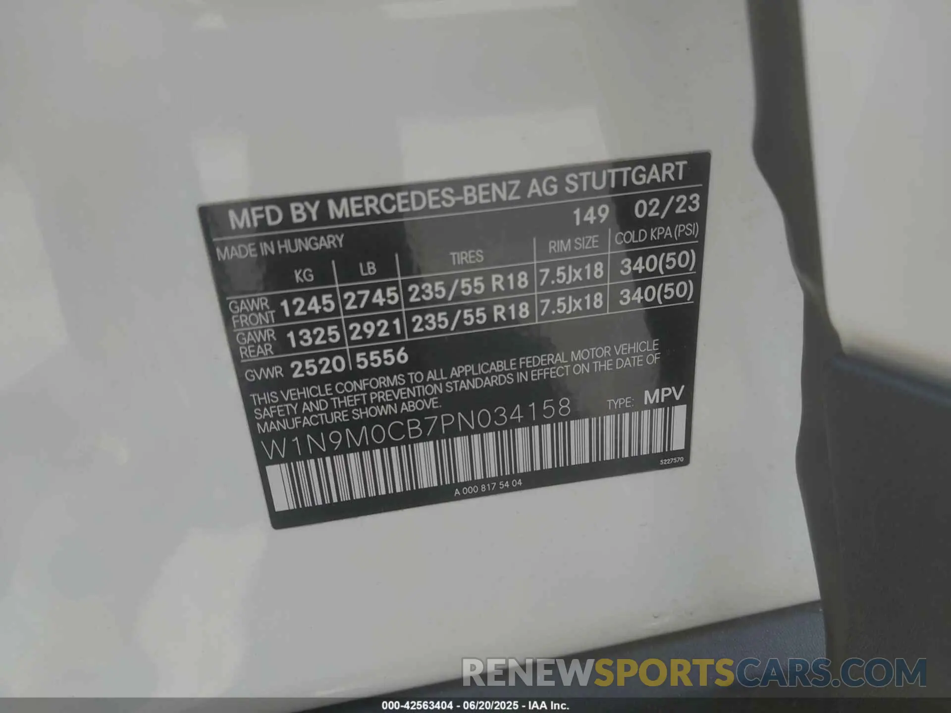 9 Photograph of a damaged car W1N9M0CB7PN034158 MERCEDES-BENZ EQB 250 SUV 2023