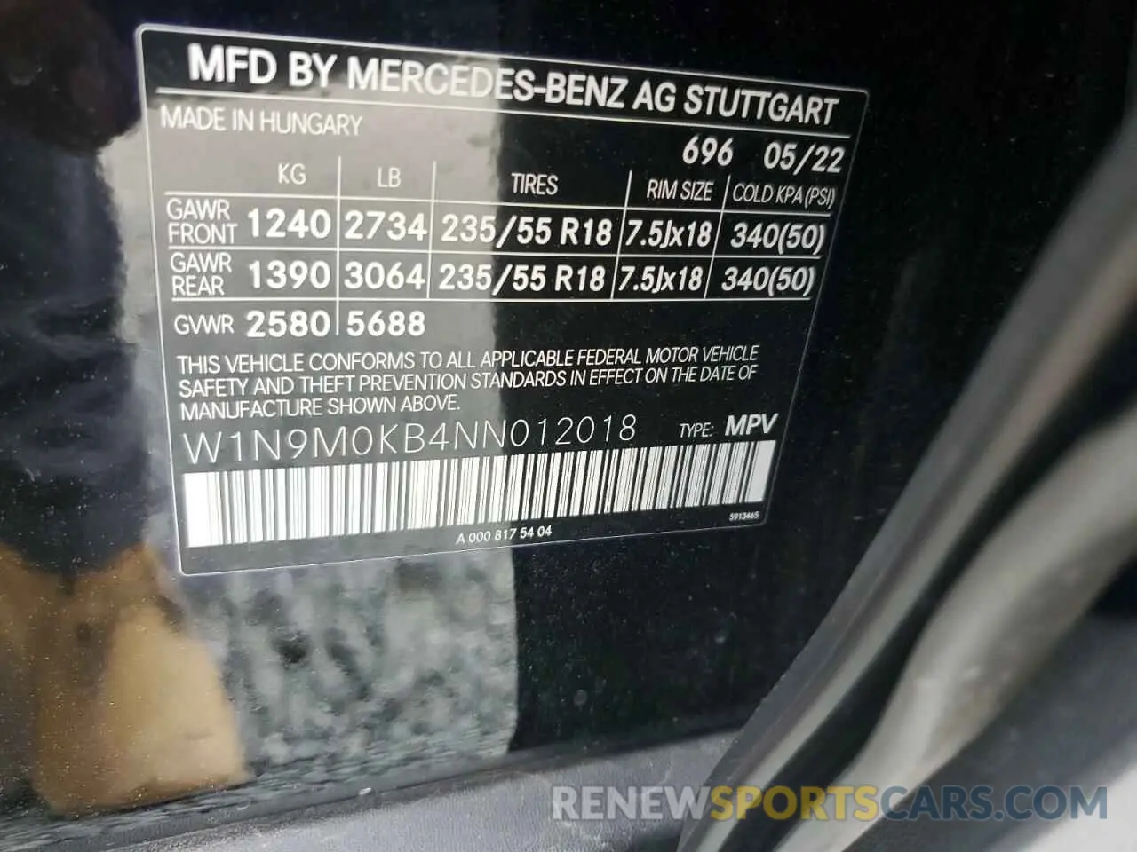 13 Photograph of a damaged car W1N9M0KB4NN012018 MERCEDES-BENZ EQB 300 4M 2022