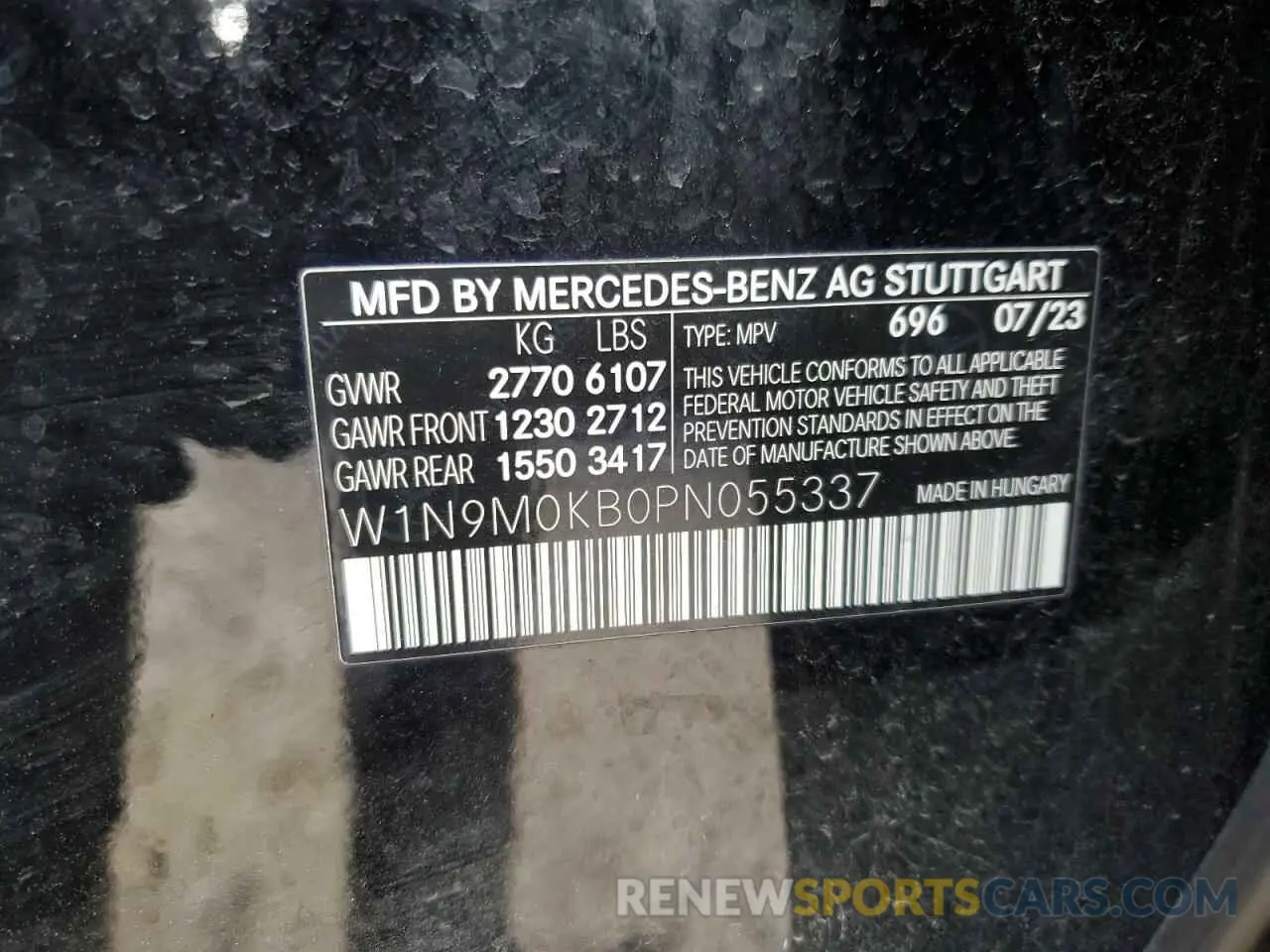 13 Photograph of a damaged car W1N9M0KB0PN055337 MERCEDES-BENZ EQB 300 4M 2023
