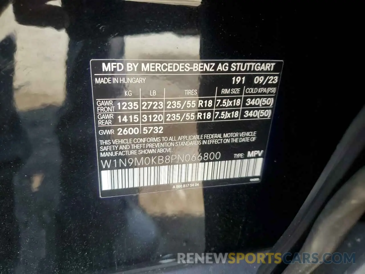 13 Photograph of a damaged car W1N9M0KB8PN066800 MERCEDES-BENZ EQB 300 4M 2023