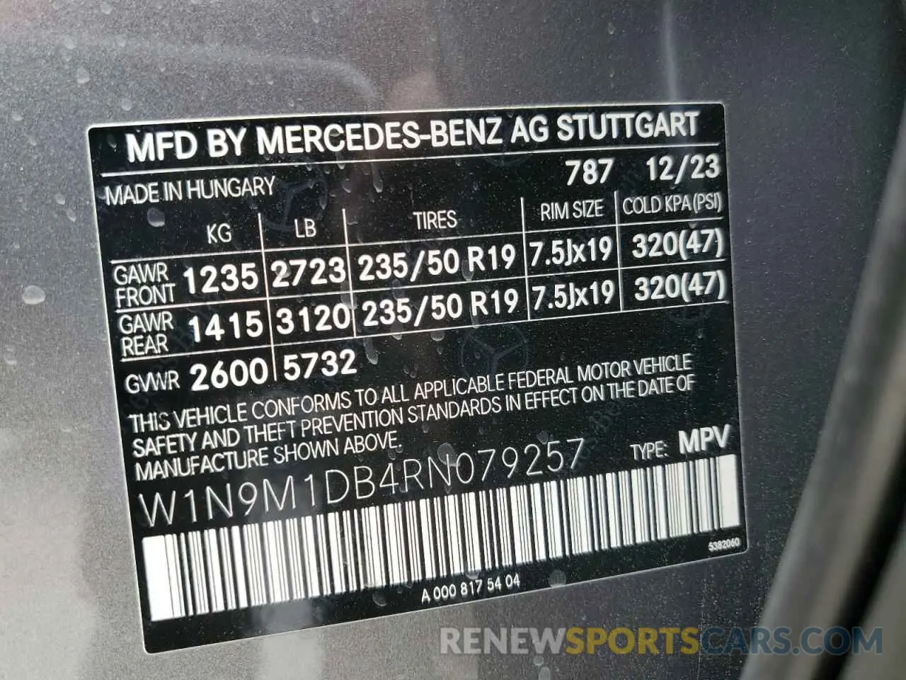 13 Photograph of a damaged car W1N9M1DB4RN079257 MERCEDES-BENZ EQB 350 4M 2024