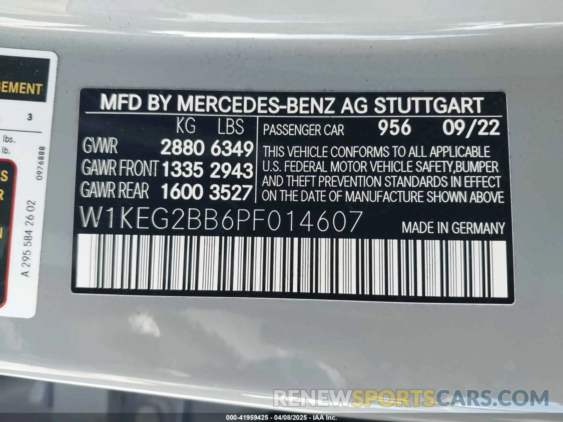 9 Photograph of a damaged car W1KEG2BB6PF014607 MERCEDES-BENZ EQE 350 2023
