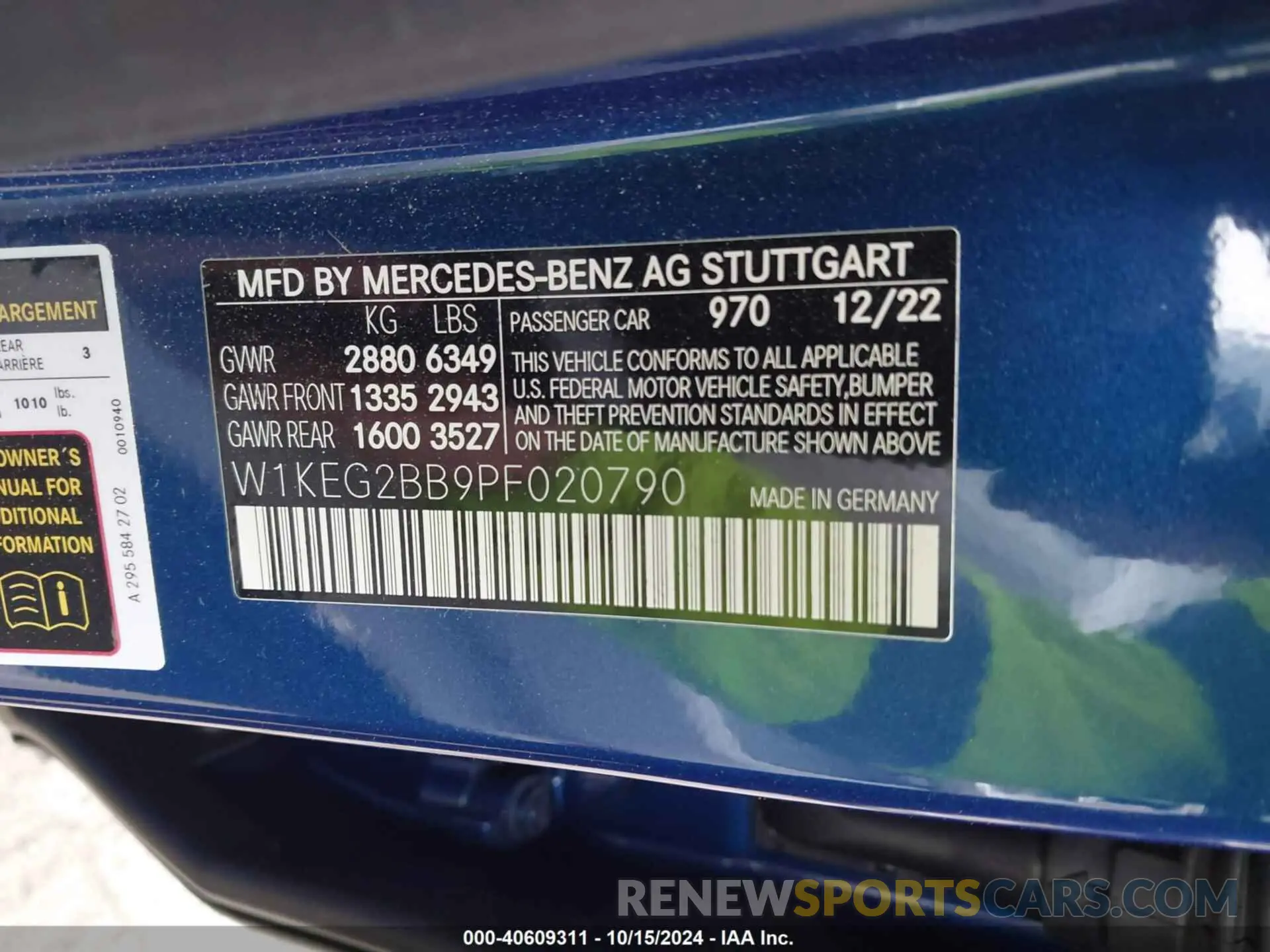 9 Photograph of a damaged car W1KEG2BB9PF020790 MERCEDES-BENZ EQE 350 2023
