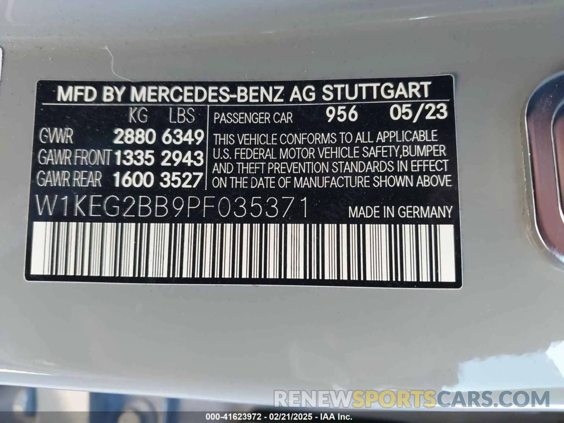 9 Photograph of a damaged car W1KEG2BB9PF035371 MERCEDES-BENZ EQE 350 2023