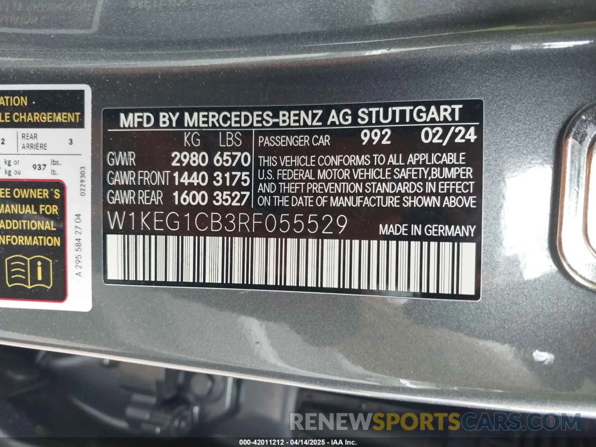 9 Photograph of a damaged car W1KEG1CB3RF055529 MERCEDES-BENZ EQE 350 2024