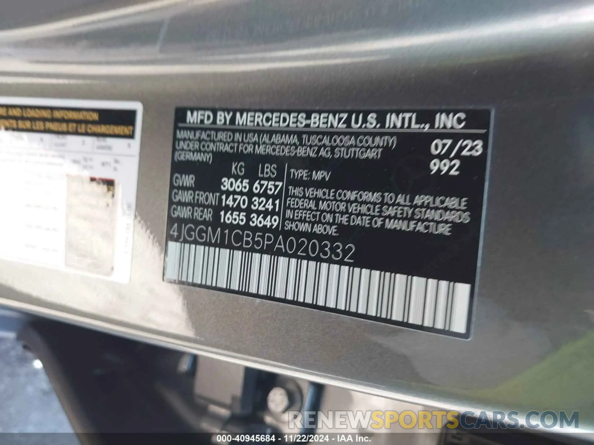 9 Photograph of a damaged car 4JGGM1CB5PA020332 MERCEDES-BENZ EQE 350 SUV 2023