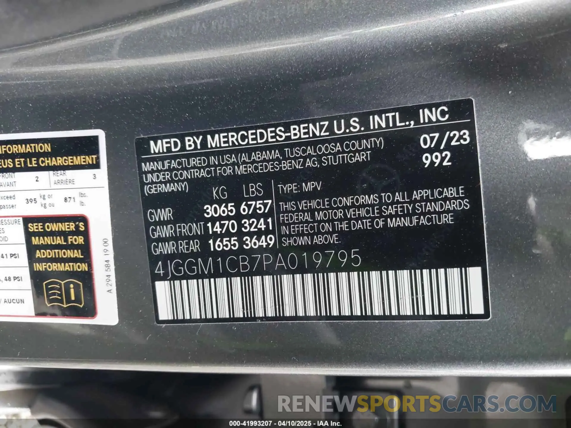 9 Photograph of a damaged car 4JGGM1CB7PA019795 MERCEDES-BENZ EQE 350 SUV 2023