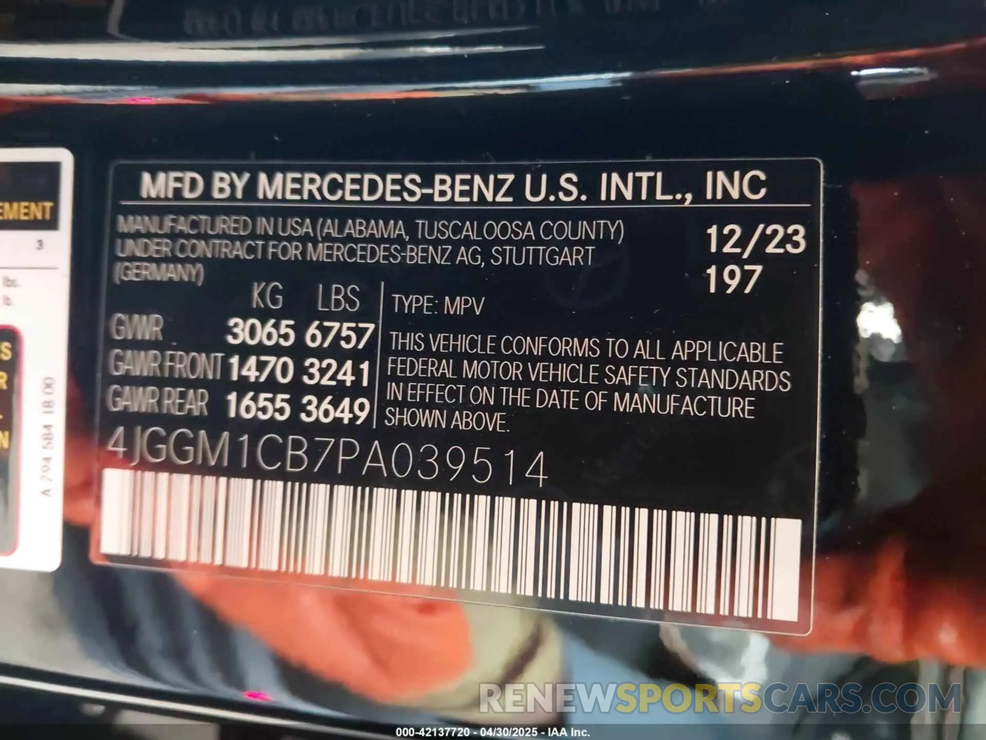 9 Photograph of a damaged car 4JGGM1CB7PA039514 MERCEDES-BENZ EQE 350 SUV 2023