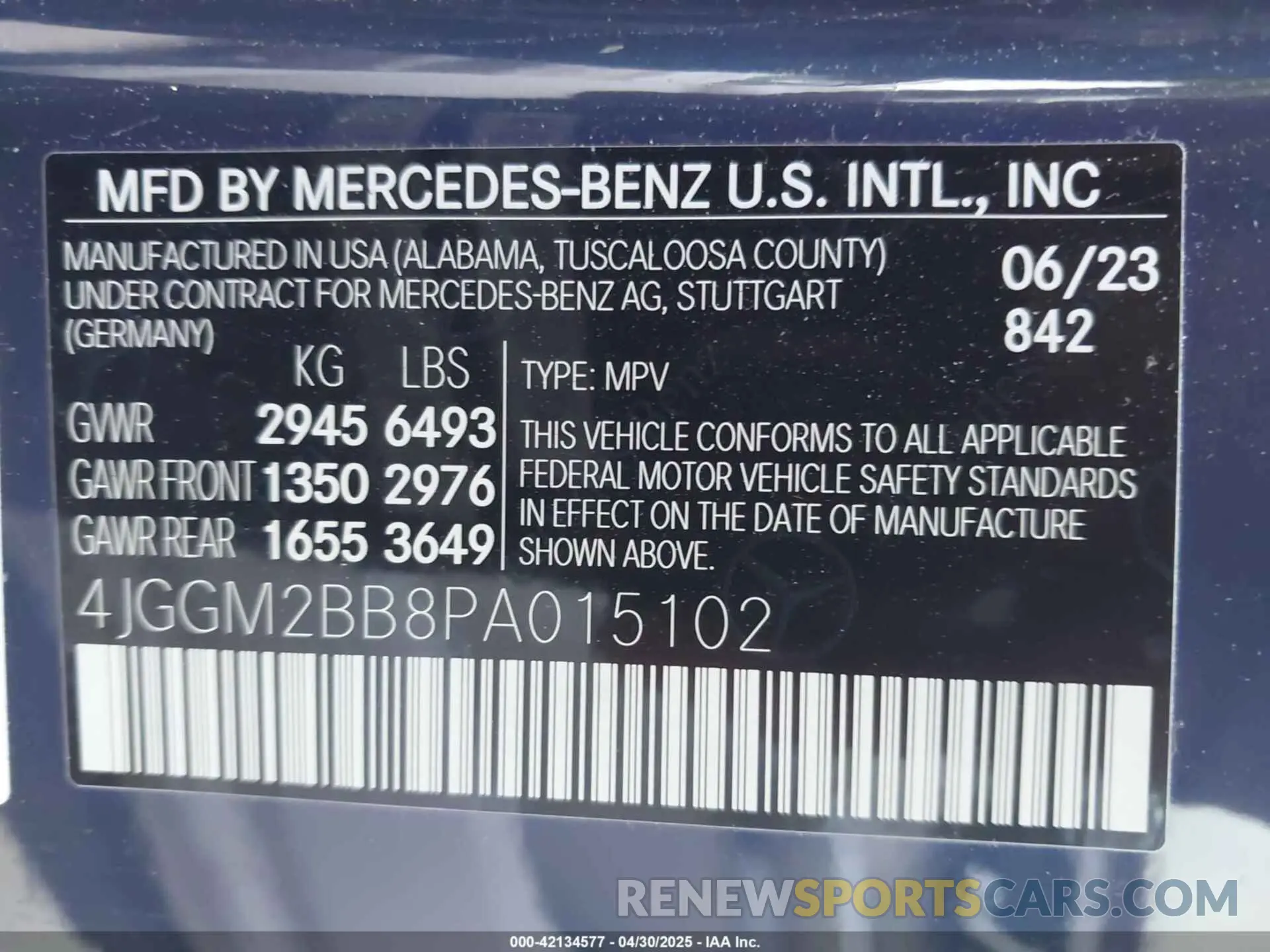 9 Photograph of a damaged car 4JGGM2BB8PA015102 MERCEDES-BENZ EQE 350+ SUV 2023