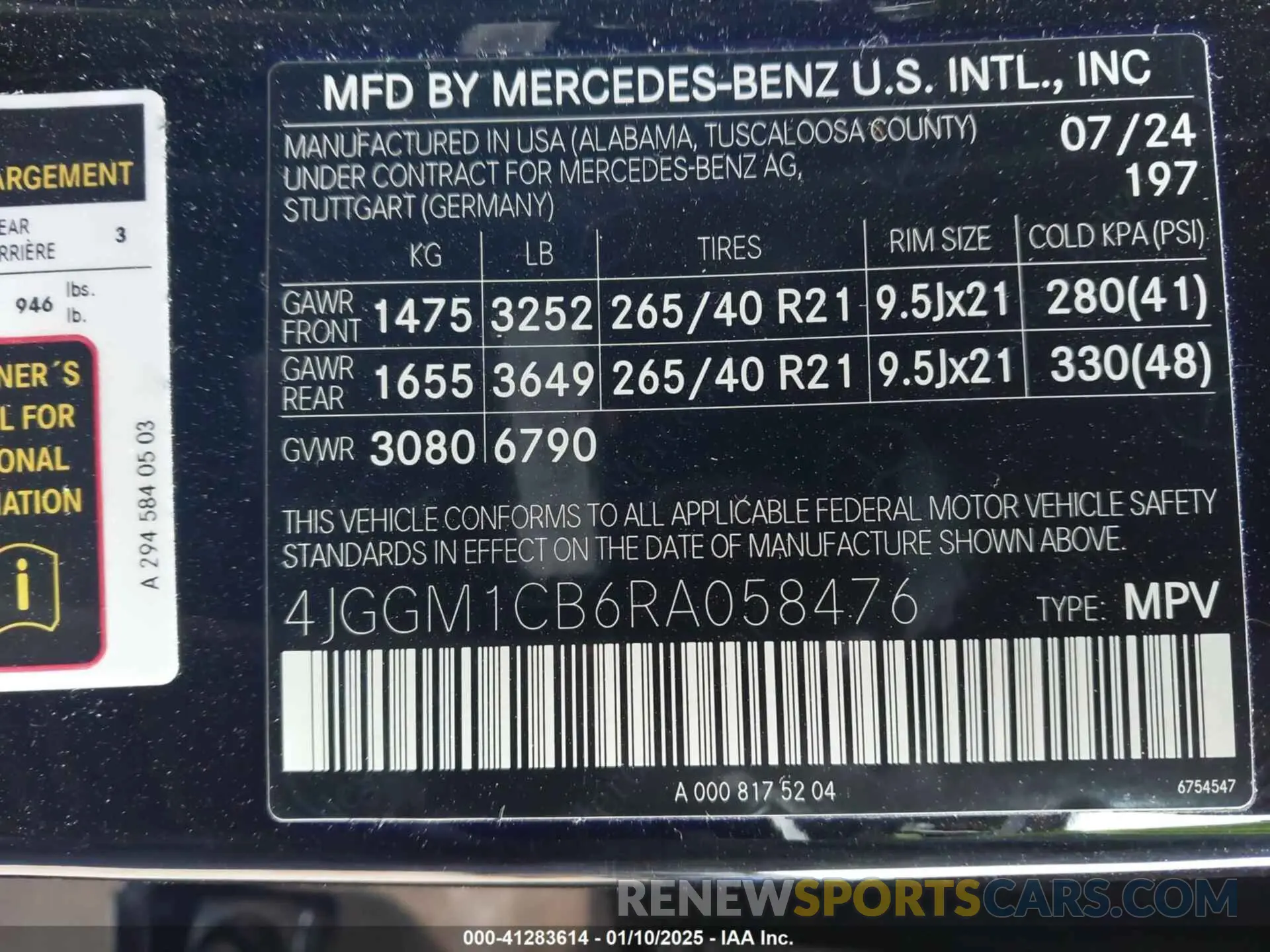 9 Photograph of a damaged car 4JGGM1CB6RA058476 MERCEDES-BENZ EQE 350 SUV 2024